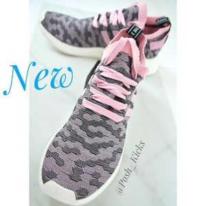 adidas NMD R2 Primeknit Casual Sneakers Womens 9